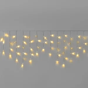 Гирлянда Бахрома 3×0,6 м Жёлтая Статика, 108 LED, Прозрачный ПВХ, IP65, INOX