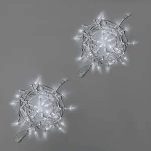 Гирлянда Нить 10 м (5+5) Белая Статика, 100 LED, Белый Каучук, IP65, INOX