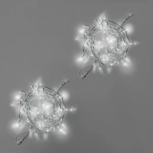 Гирлянда Нить 10 м (5+5) Белая с Мерцанием, 100 LED, Белый Каучук, IP65, INOX
