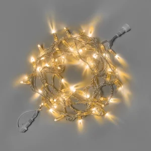 Гирлянда Нить 10 м Тепло-Белая Статика, 100 LED, Прозрачный ПВХ, IP65, INOX