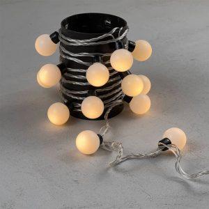 Гирлянда Шарики 5 м Тепло-Белая Статика, 20 LED, IP65, LTC