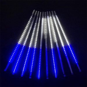 Гирлянда Тающие Сосульки, 10×50 см, бело-синее свечение, 24В, 600 LED, провод чёрный ПВХ, IP55