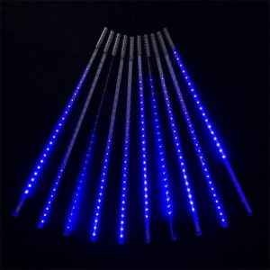 Гирлянда Тающие Сосульки, 10×50 см, синее свечение, 24В, 600 LED, провод чёрный ПВХ, IP55