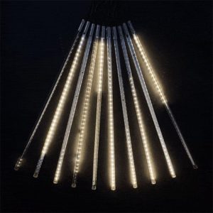 Гирлянда Тающие Сосульки, 10×50 см, тепло-белое свечение, 24В, 600 LED, провод чёрный ПВХ, IP55