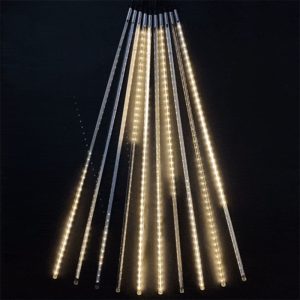 Гирлянда Тающие Сосульки, 10×80 см, тепло-белый свет, 24В, 720 LED, провод чёрный ПВХ, IP55