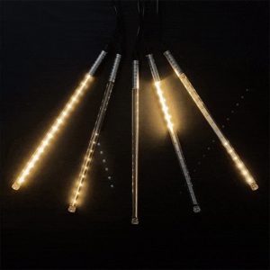 Гирлянда Тающие Сосульки, 5 х 0.3 м, тепло-белый свет, 12В, 150 LED, провод чёрный ПВХ, IP20