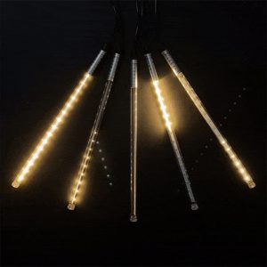 Гирлянда Тающие Сосульки, 5×30 см, тёплый белый свет, 24В, 240 LED, провод чёрный ПВХ, IP55