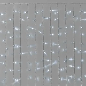 Гирлянда Занавес 2×1.5 м Белый Статика, 220В, 300 LED, Провод Прозрачный ПВХ, IP65