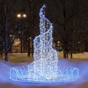Новогодний уличный фонтан «Северное Сияние»
