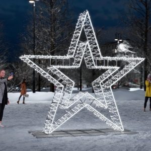 Новогодняя уличная фигура «Звезда», 3×3 м, IP65, холодное свечение