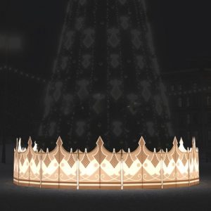 Ограждение для ёлки «Ромбовидные узоры», 14 м, IP65