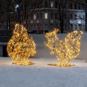 Светодиодные фигуры «Золотые белки»