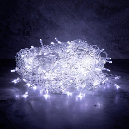 Гирлянда Занавес 2×3 м, Белый с Мерцанием, 408 LED, IP20