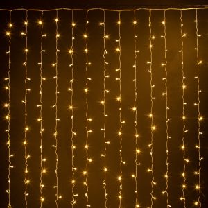 Гирлянда Занавес 3×2.5 м Тепло-Белый Статика, 500 LED, IP20