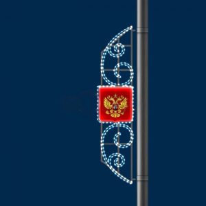 Световая консоль с гербом из поликарбоната, 0,5×2 м, IP65, холодный свет