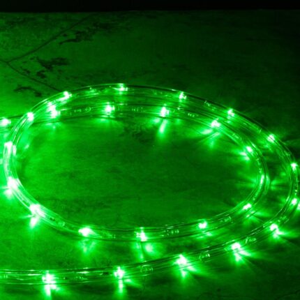 Светодиодный Дюралайт Ø11 мм Зеленый 220В, 30 LED/м, Бухта 100м, мерцающий, Свечение 360°, IP65