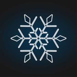 Световая фигура «Снежинка», 0,7×0,6 м, IP65, холодный свет