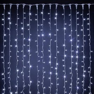 Гирлянда Занавес 2x6 м, Белый Статика, 220В, 1020 LED, IP44, OPTIMA-PRO