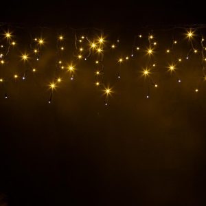 Гирлянда Бахрома 5 м Тёплый Белый с мерцанием, 210 LED, IP65, Чёрный провод