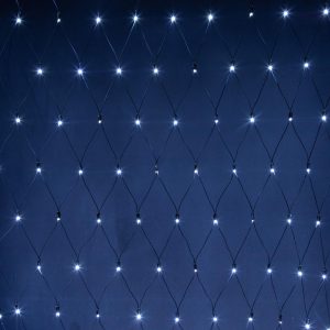 Светодиодная Сеть 3x2 м Белая с мерцанием 220В, 320 LED, Провод Черный Каучук, IP65