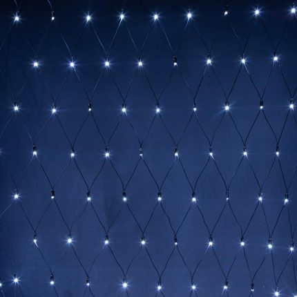 Светодиодная Сеть 3x2 м Белая с мерцанием 220В, 320 LED, Провод Черный Каучук, IP65