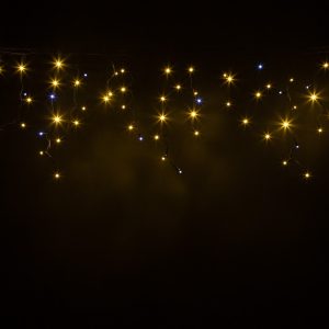 Гирлянда Бахрома 5 м Тепло-Белая с мерцанием, 220 В, 150 LED, чёрный каучук, IP65