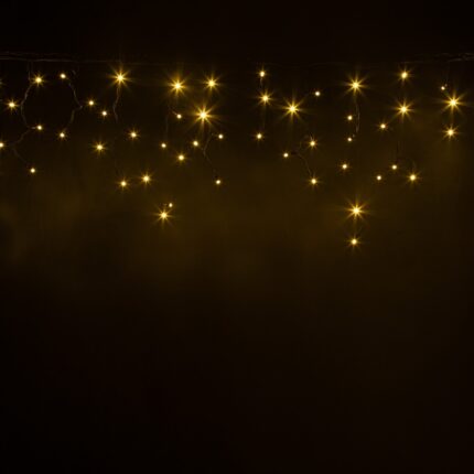 Гирлянда Бахрома 5×0,7 м Тёплый белый Статика, 150 LED, IP65, чёрный каучук