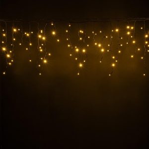Гирлянда Бахрома 5 м Тепло-Белый Статика, IP65, 260 LED, Чёрный Каучук