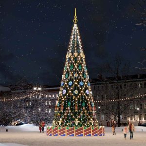 Новогодняя уличная ель «Советская», 16 м, IP65, тёплый свет