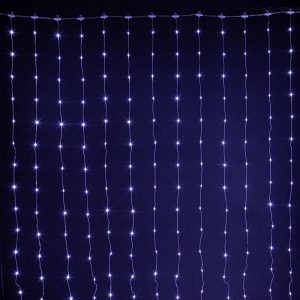 Гирлянда Занавес с каплями Росы 3×3 м, Белый Статика, 576 LED, USB, IP20