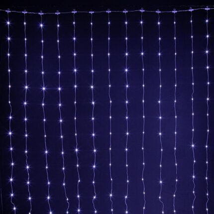 Гирлянда Занавес с каплями Росы 3×3 м, Белый Статика, 576 LED, USB, IP20