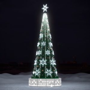 Новогодняя уличная ель «Снежинка», 12/16/20 м, холодное свечение