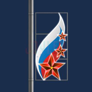 Светодиодная консоль из поликарбоната, 0,8×1,7 м, IP65, красно-синее и холодное свечение