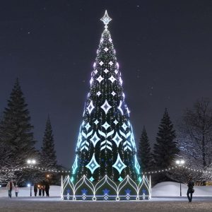 Ёлка с мультимедийным освещением «Сказки Севера», 18–22 м, IP65, разноцветное свечение
