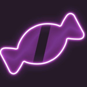 Световая фигура «Конфета» СК‑326, 0,4×0,8 м, IP65, фиолетовый свет