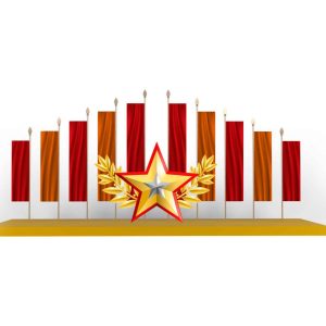 Флаговая конструкция ПАФ-209, 8×3 м, IP65, световая 3D фигура для улицы