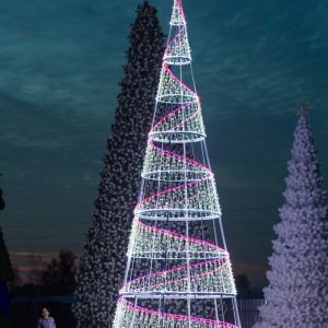 Световая конструкция «Спираль», высота 3–10 м