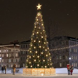 Уличная ель «Рождество», 12/16 м, IP65, тёплый свет