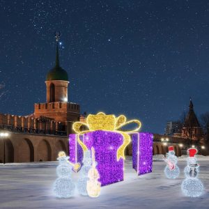 Световая композиция «СК-371» 8×4 м, IP65, фиолетовое, золотое и холодное свечение