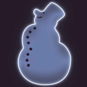 Световой мотив «Снеговик» СК‑329, 0,5×0,8 м, IP65, холодный свет