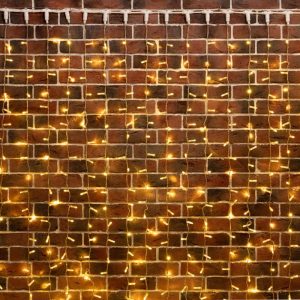 Гирлянда занавес 2x3 м, Золотой Статика, 760 LED IP65, прозрачный ПВХ, PROFESSIONAL