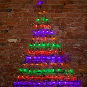 Гирлянда сетка 1,5×2×2 м, мультиколор с динамикой, 136 LED, чёрный ПВХ, IP65