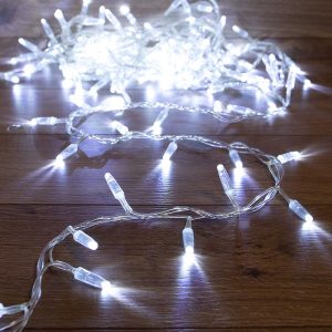 Гирлянда Кластер 10 м Белая Статика, 200 LED, Прозрачный ПВХ, IP65, NN