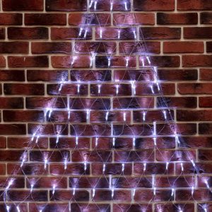 Гирлянда сетка 1,5×2×2 м, белый с динамикой, 136 LED, прозрачный ПВХ, IP65