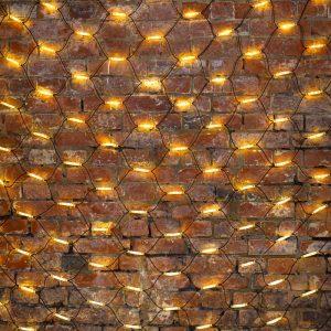 Гирлянда сетка 2×3 м, тепло-белая статика, 432 LED, чёрный каучук, IP67