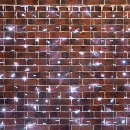 Гирлянда Занавес 2×6 м, Белый Статика, 230 В, 768 LED, прозрачный ПВХ-провод, IP65