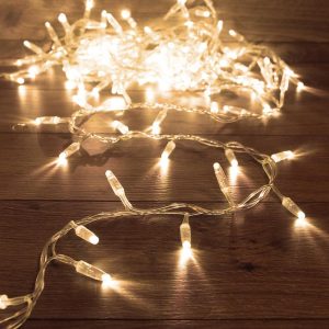 Гирлянда Кластер 10 м Тепло-Белая Статика, 200 LED, Прозрачный ПВХ, IP65, NN