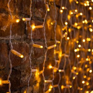 Гирлянда Занавес 2×1.5 м Жёлтый Статика, 230В, 360 LED, Провод Белый ПВХ, IP65