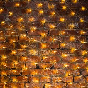 Гирлянда сетка 2×1,5 м, тепло-белая с динамикой, 288 LED, прозрачный ПВХ, IP65