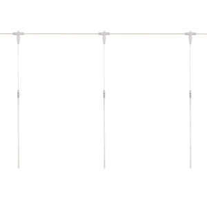 Гирлянда Тающие Сосульки, комплект 10 х 0.5 м, тёплый свет, 24В, 600 LED, шаг 100 см, провод белый каучук, IP67